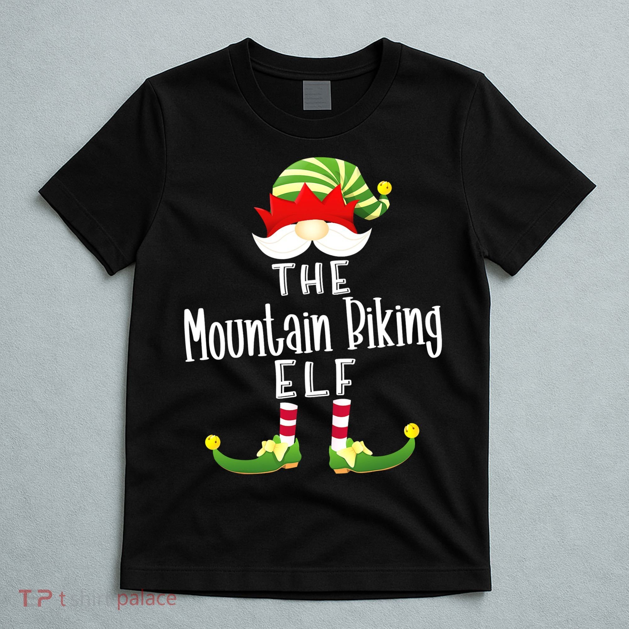 The Mountain Biking Elf Family Matching Group Christmas T-Shirt