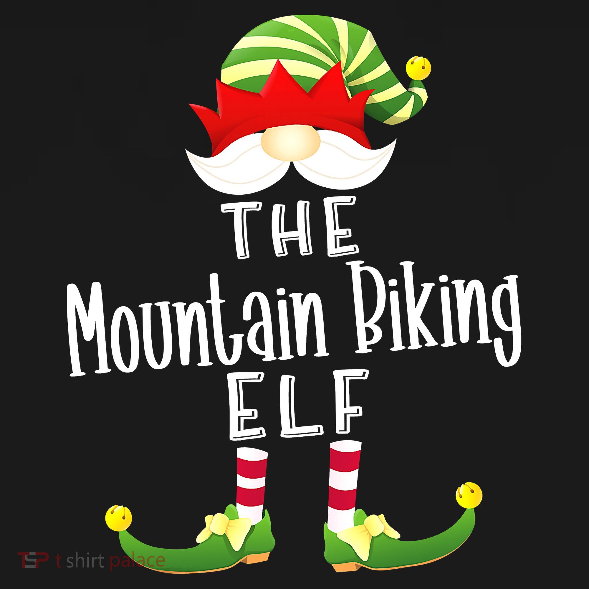 The Mountain Biking Elf Family Matching Group Christmas Mousepad
