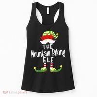 The Mountain Biking Elf Family Matching Group Christmas Women's Tank Top thumb 0