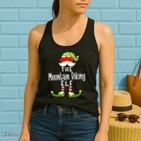 The Mountain Biking Elf Family Matching Group Christmas Women's Tank Top thumb 2