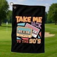 Take Me Back To The 90s Golf Towel thumb 1