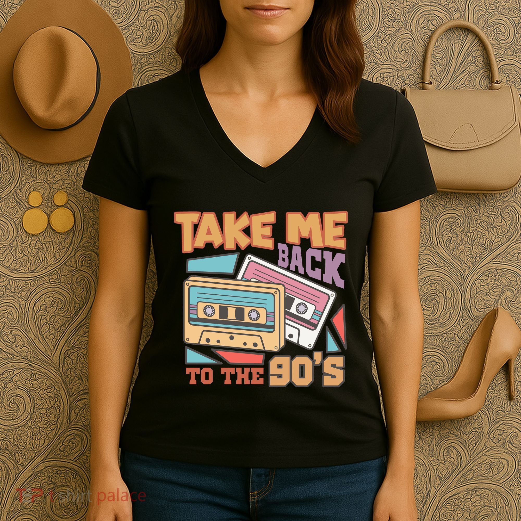Take Me Back To The 90s Women's V-Neck T-Shirt