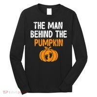 The Man Behind The Pumpkin Pregnancy Halloween Long Sleeve Shirt thumb 0