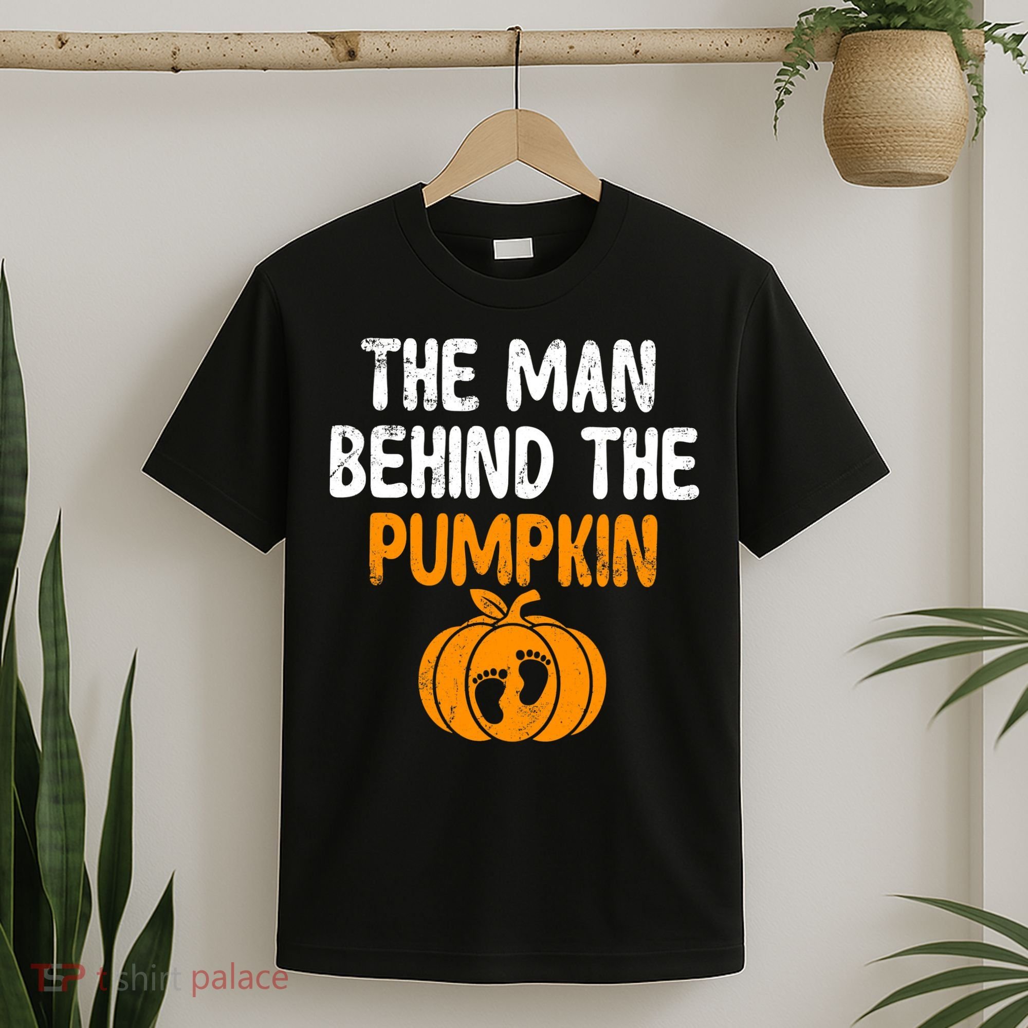 The Man Behind The Pumpkin Pregnancy Halloween T-Shirt