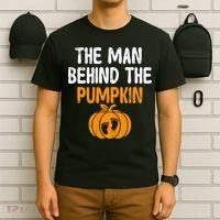 The Man Behind The Pumpkin Pregnancy Halloween T-Shirt thumb 6