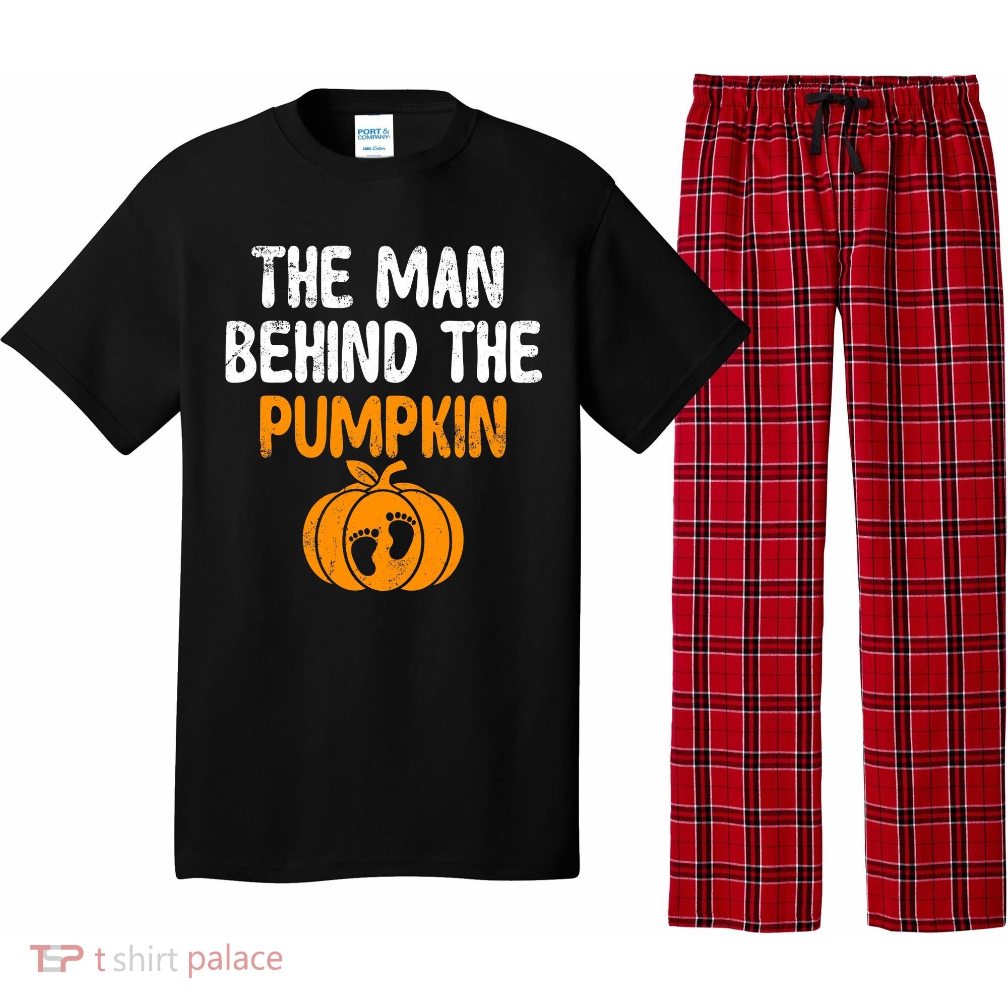 The Man Behind The Pumpkin Pregnancy Halloween Pajama Set