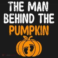 The Man Behind The Pumpkin Pregnancy Halloween Women's Hoodie thumb 2