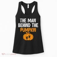 The Man Behind The Pumpkin Pregnancy Halloween Women's Tank Top thumb 0