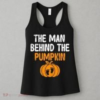 The Man Behind The Pumpkin Pregnancy Halloween Women's Tank Top thumb 3