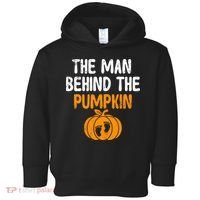 The Man Behind The Pumpkin Pregnancy Halloween Toddler Hoodie thumb 0