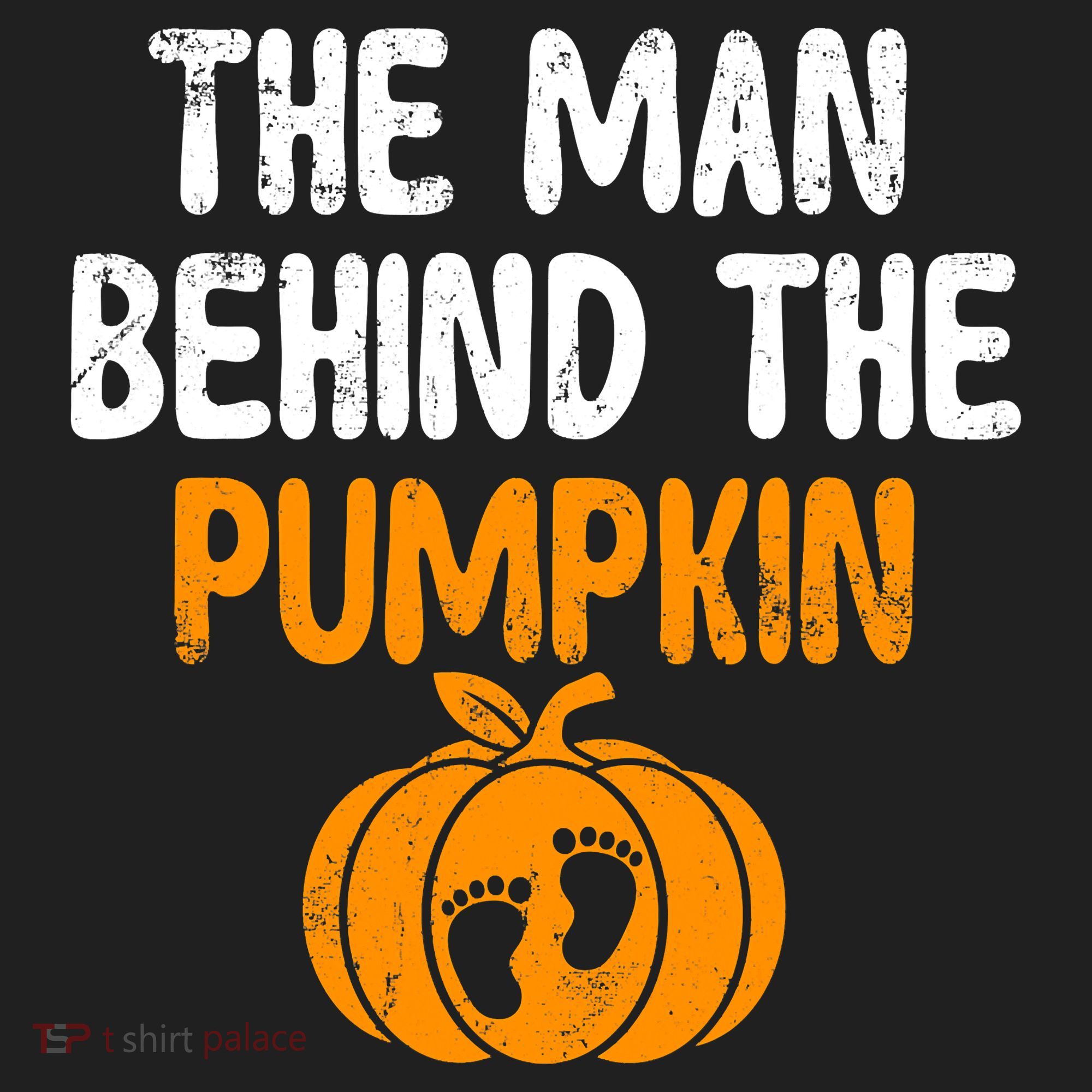 The Man Behind The Pumpkin Pregnancy Halloween Golf Towel