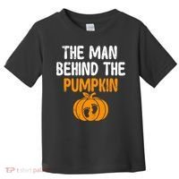 The Man Behind The Pumpkin Pregnancy Halloween Toddler T-Shirt thumb 0