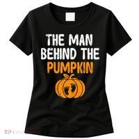 The Man Behind The Pumpkin Pregnancy Halloween Women's T-Shirt thumb 0