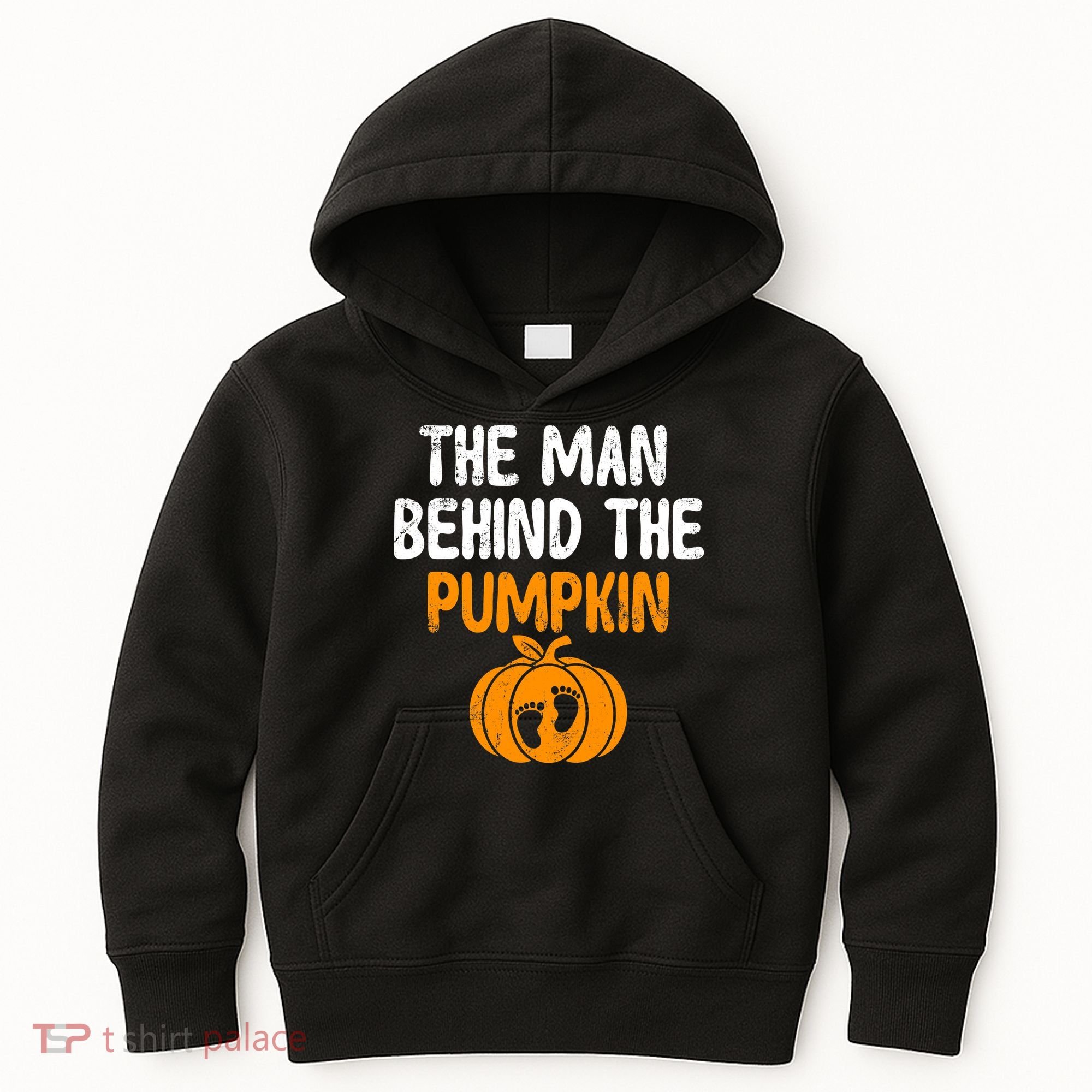 The Man Behind The Pumpkin Pregnancy Halloween Kids Hoodie
