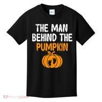 The Man Behind The Pumpkin Pregnancy Halloween Kids T-Shirt thumb 0