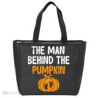 The Man Behind The Pumpkin Pregnancy Halloween Tote Bag thumb 0