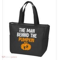 The Man Behind The Pumpkin Pregnancy Halloween Tote Bag thumb 3