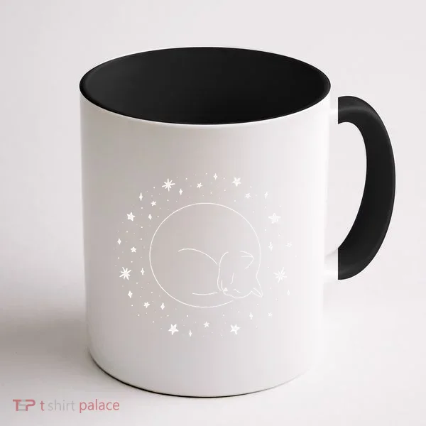 Threadless Midnightcoffee Black Cat Void Coffee Mug