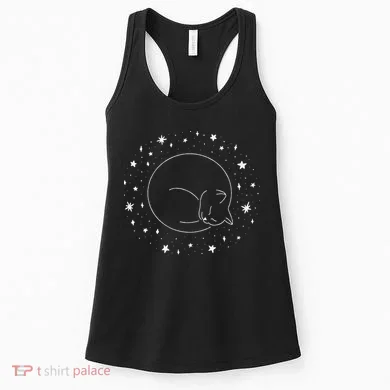 Threadless Midnightcoffee Black Cat Void Women's Tank Top