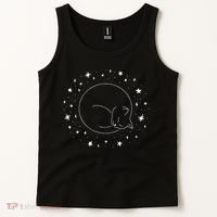 Threadless Midnightcoffee Black Cat Void Tank Top thumb 2