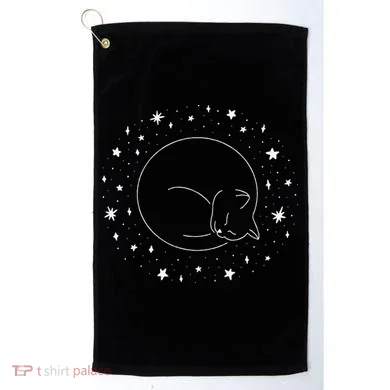 Threadless Midnightcoffee Black Cat Void Golf Towel