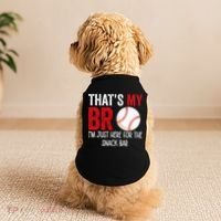 That's My Bro I'm Just Here for Snack Bar brother's Baseball Doggie Tank thumb 2