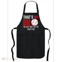 That's My Bro I'm Just Here for Snack Bar brother's Baseball Apron thumb 0