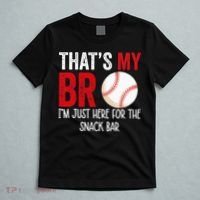 That's My Bro I'm Just Here for Snack Bar brother's Baseball T-Shirt thumb 5