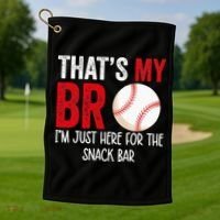 That's My Bro I'm Just Here for Snack Bar brother's Baseball Golf Towel thumb 1