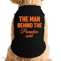 The Man Behind The Pumpkin Seed Halloween Pregnant Doggie Tank thumb 0