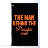 The Man Behind The Pumpkin Seed Halloween Pregnant Golf Towel thumb 0