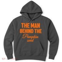 The Man Behind The Pumpkin Seed Halloween Pregnant Hoodie thumb 0