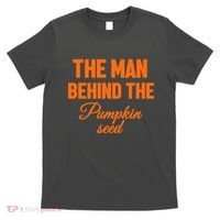 The Man Behind The Pumpkin Seed Halloween Pregnant T-Shirt thumb 0