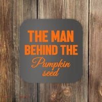 The Man Behind The Pumpkin Seed Halloween Pregnant Coaster thumb 0