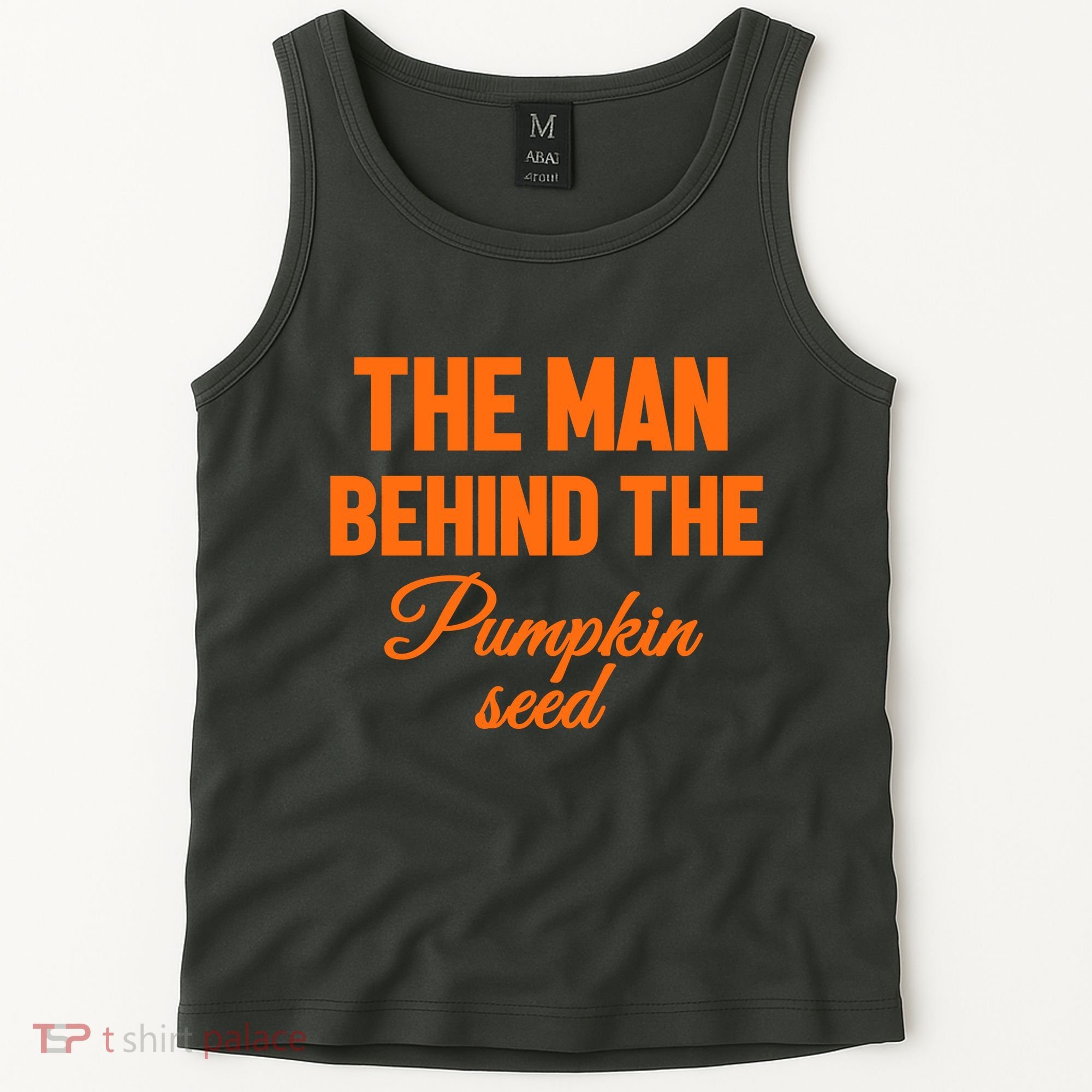 The Man Behind The Pumpkin Seed Halloween Pregnant Tank Top