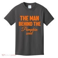 The Man Behind The Pumpkin Seed Halloween Pregnant Kids T-Shirt thumb 0
