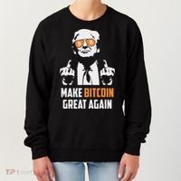Trump Make Bitcoin Great Again Funny Maga Pro Trump Women's Sweatshirt thumb 0