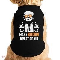 Trump Make Bitcoin Great Again Funny Maga Pro Trump Doggie Tank thumb 0