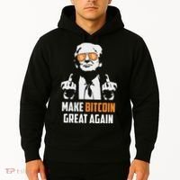 Trump Make Bitcoin Great Again Funny Maga Pro Trump Hoodie thumb 2
