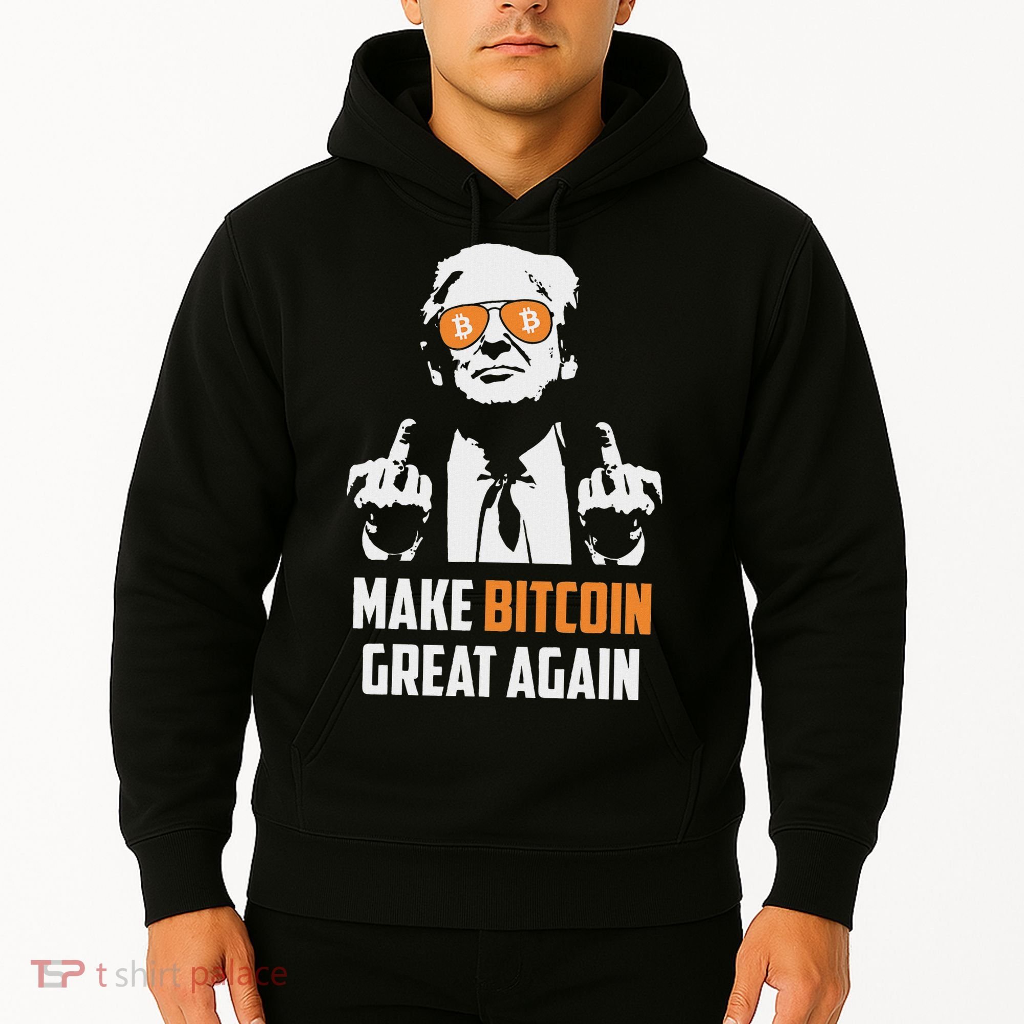 Trump Make Bitcoin Great Again Funny Maga Pro Trump Hoodie