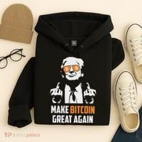 Trump Make Bitcoin Great Again Funny Maga Pro Trump Hoodie thumb 4
