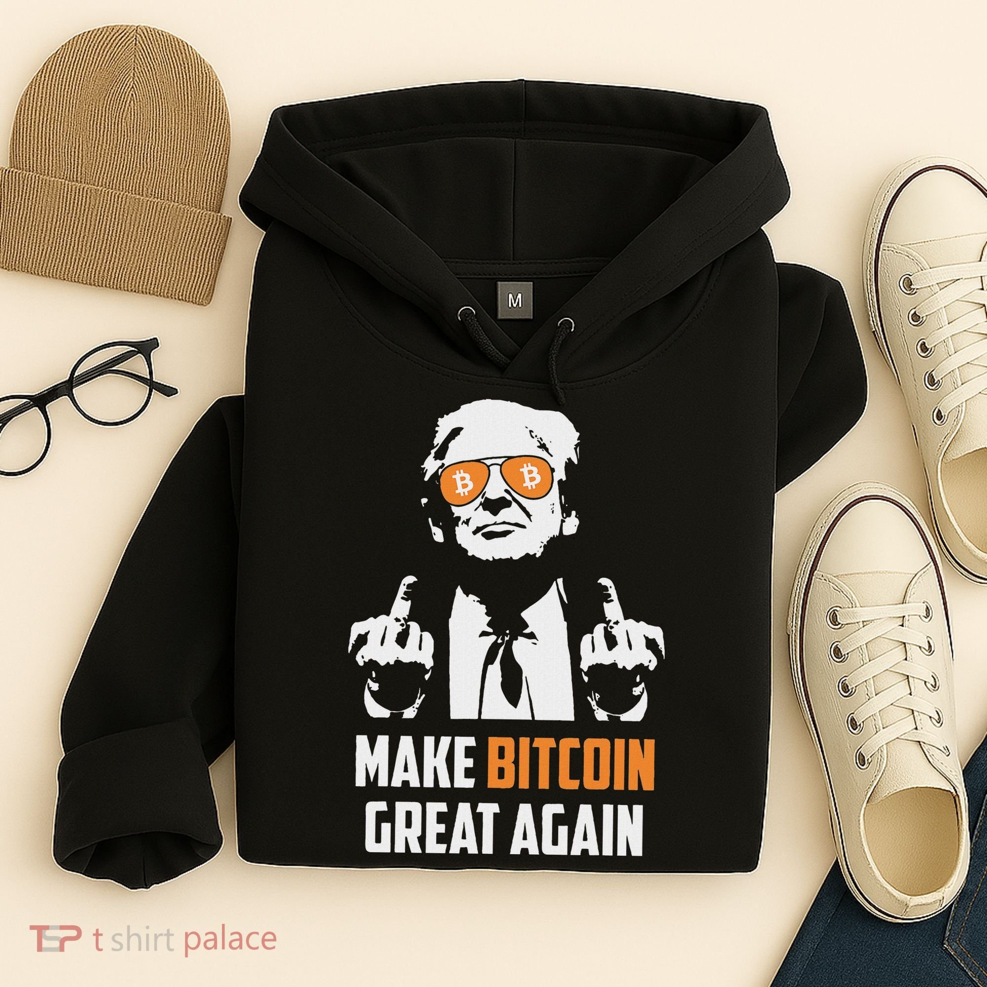 Trump Make Bitcoin Great Again Funny Maga Pro Trump Hoodie