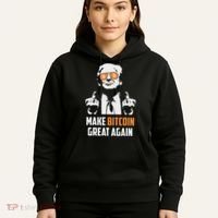 Trump Make Bitcoin Great Again Funny Maga Pro Trump Hoodie thumb 5