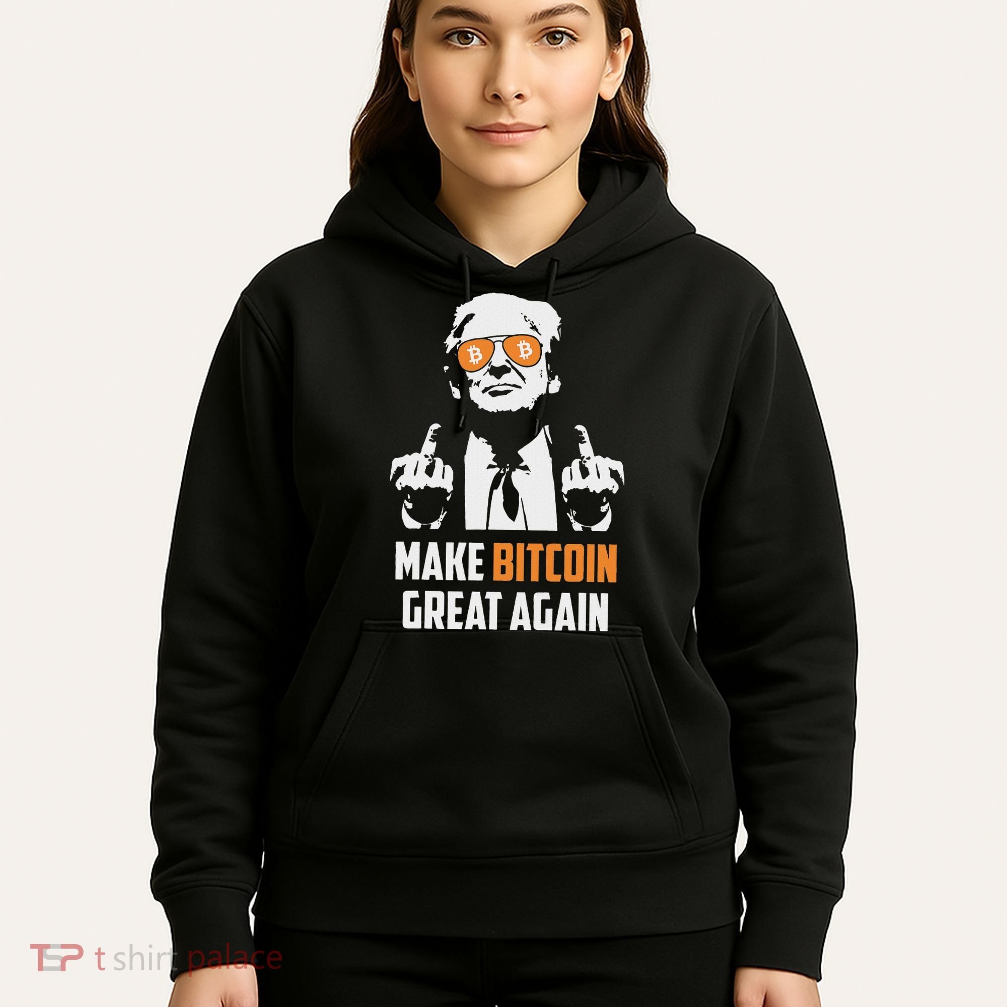 Trump Make Bitcoin Great Again Funny Maga Pro Trump Hoodie