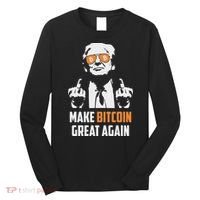 Trump Make Bitcoin Great Again Funny Maga Pro Trump Long Sleeve Shirt thumb 0