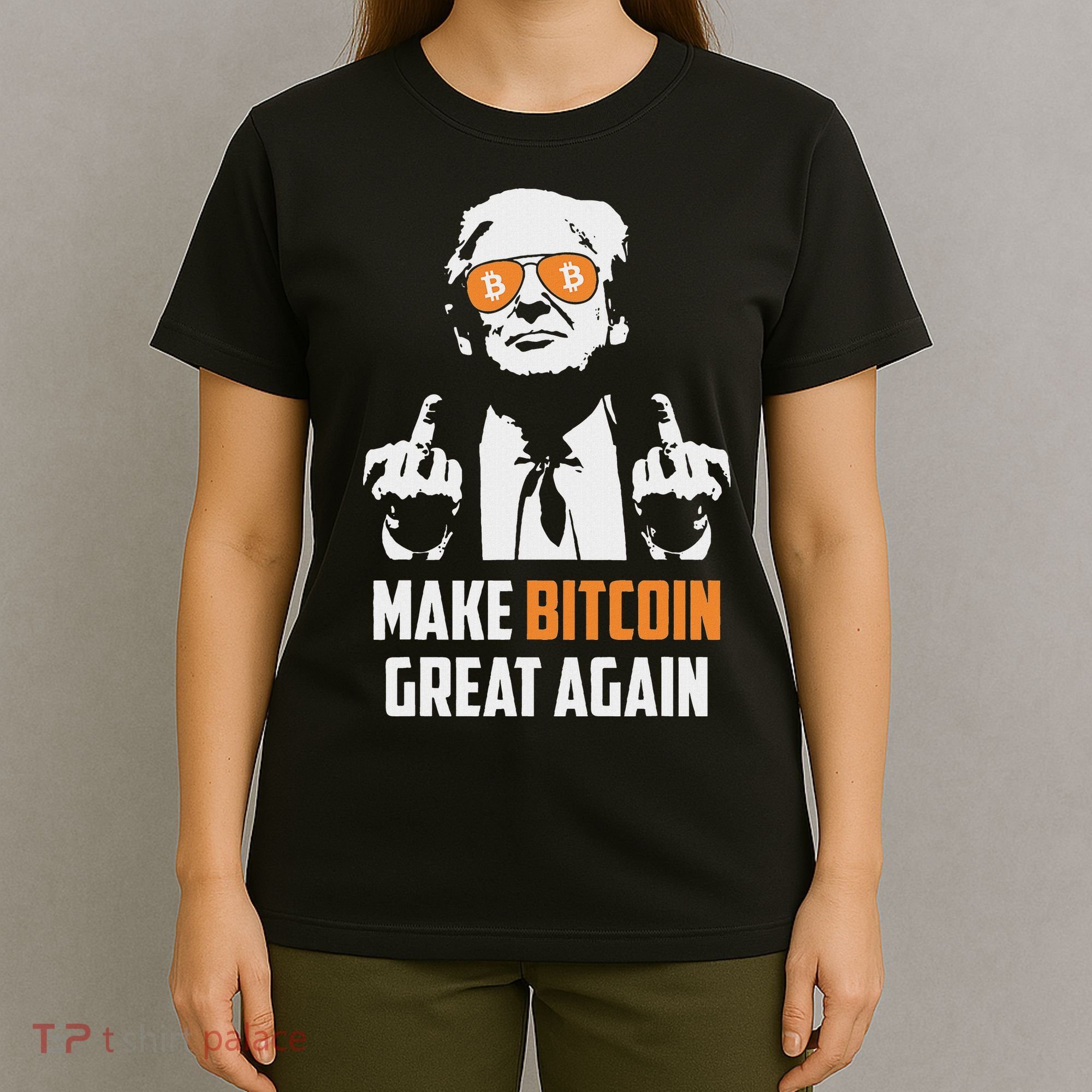 Trump Make Bitcoin Great Again Funny Maga Pro Trump T-Shirt