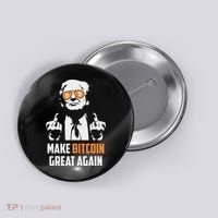 Trump Make Bitcoin Great Again Funny Maga Pro Trump Button thumb 0
