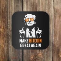 Trump Make Bitcoin Great Again Funny Maga Pro Trump Coaster thumb 0