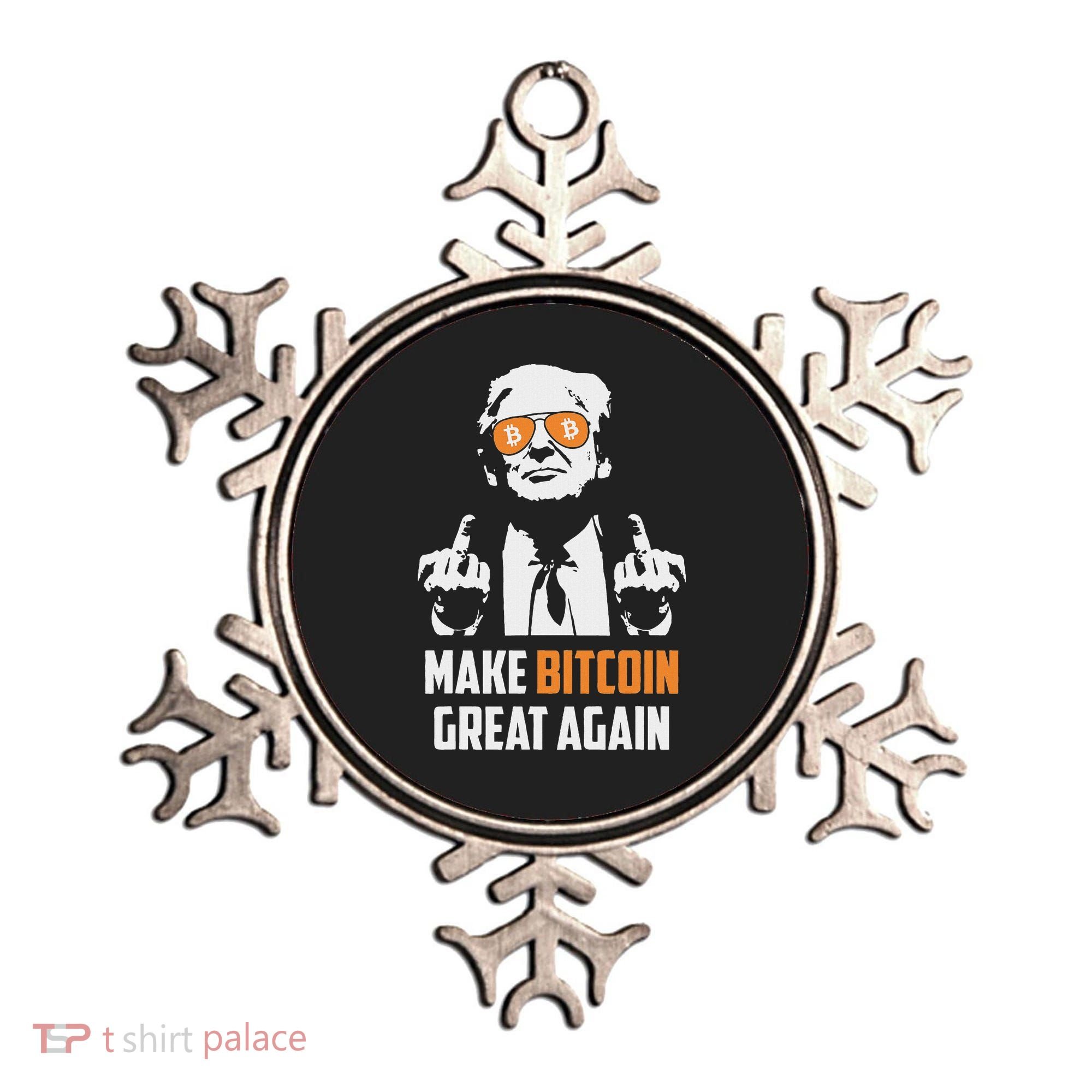 Trump Make Bitcoin Great Again Funny Maga Pro Trump Ornament