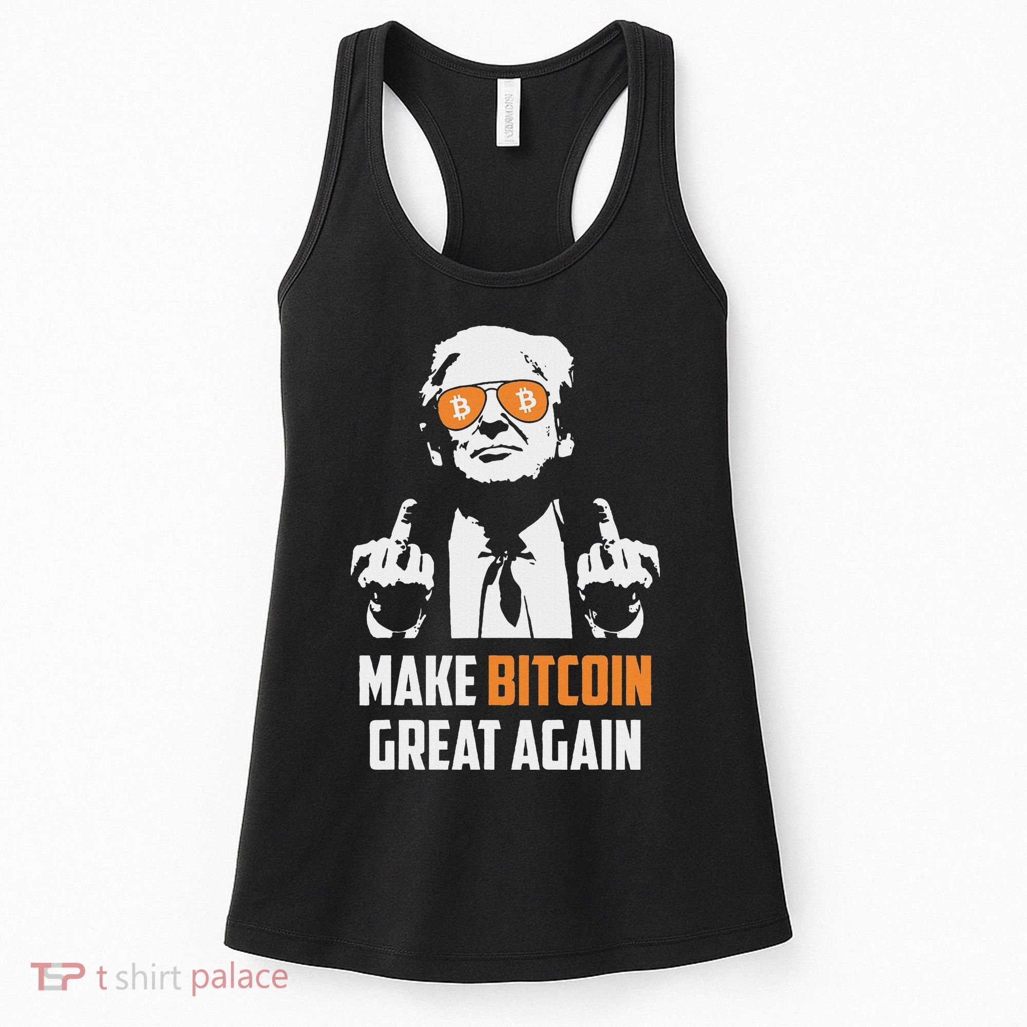 Trump Make Bitcoin Great Again Funny Maga Pro Trump Women's Tank Top